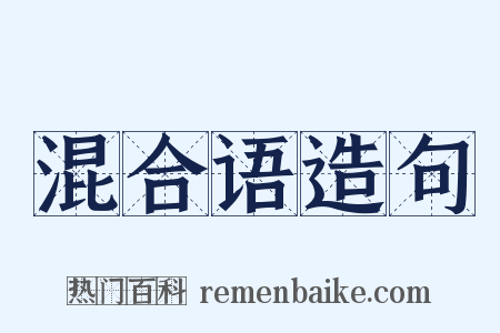 混合语造句是什么意思的图片